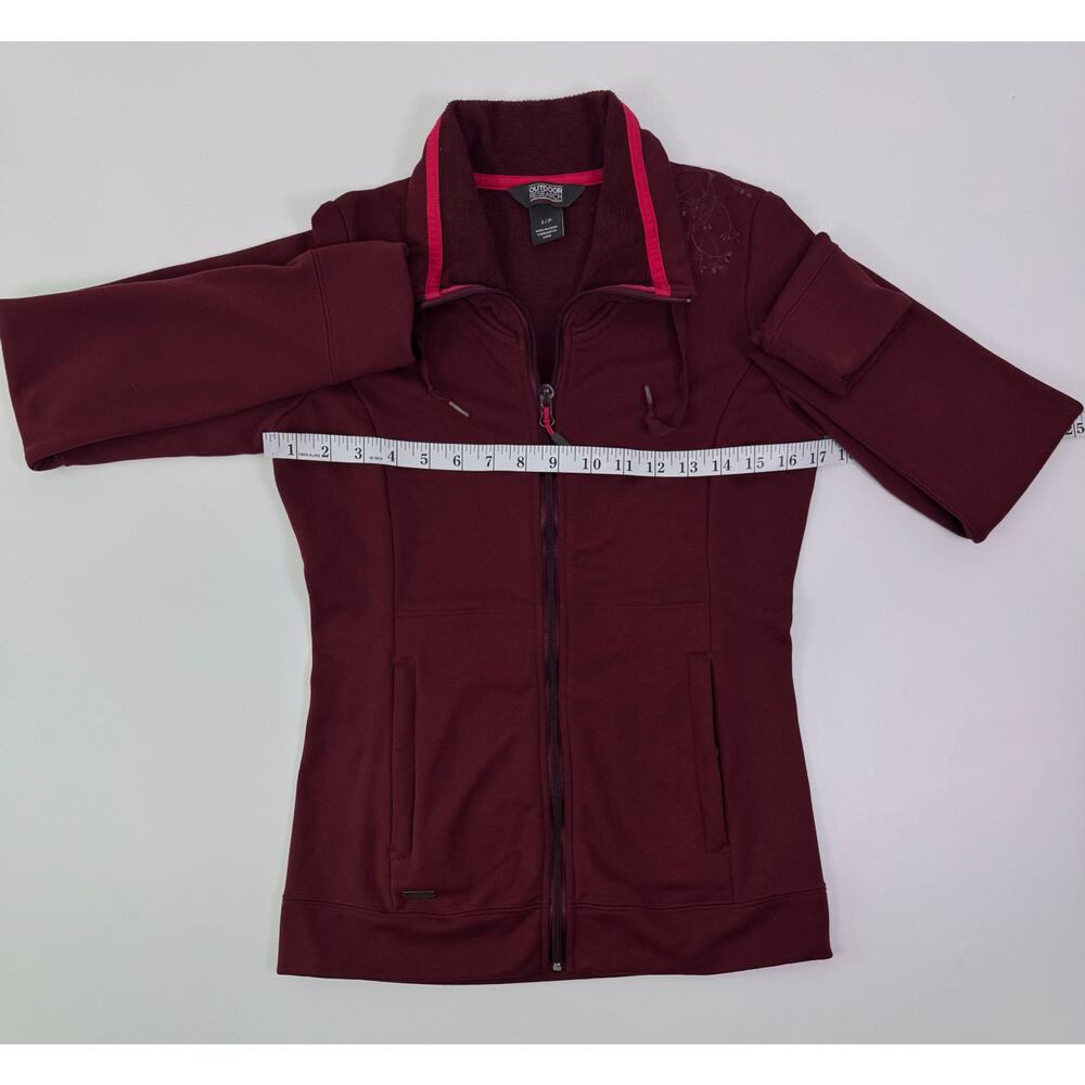 Outdoor Research Burgundy Full Zip Fleece Jacket Size Small Petite - Picture 11 of 12